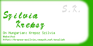 szilvia krepsz business card